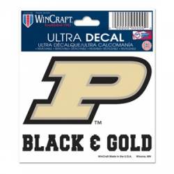 Purdue University Boilermakers Black & Gold - 3x4 Ultra Decal
