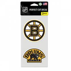 Boston Bruins - Set of Two 4x4 Die Cut Decals