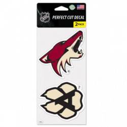 Arizona Coyotes - Set of Two 4x4 Die Cut Decals