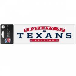 Property Of Houston Texans - 3x10 Die Cut Decal