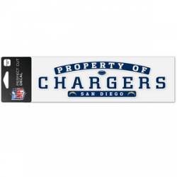 Property Of San Diego Chargers - 3x10 Die Cut Decal