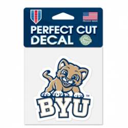 Brigham Young University Cougars BYU Mascot - 4x4 Die Cut Decal
