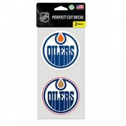 Edmonton Oilers - Set of Two 4x4 Die Cut Decals