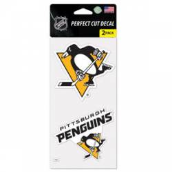 Pittsburgh Penguins - Set of Two 4x4 Die Cut Decals