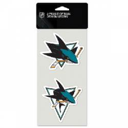 San Jose Sharks - Set of Two 4x4 Die Cut Decals