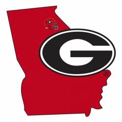 University Of Georgia Bulldogs Home State Logo - Vinyl Sticker