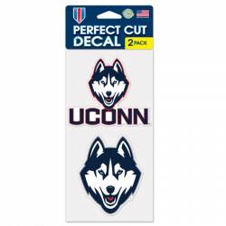 University Of Connecticut UCONN Huskies - Set of Two 4x4 Die Cut Decals