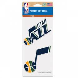 Utah Jazz - Set of Two 4x4 Die Cut Decals