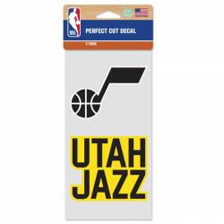 Utah Jazz 2022 Logo - Set of Two 4x4 Die Cut Decals