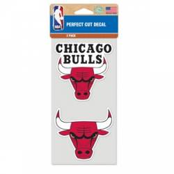 Chicago Bulls - Set of Two 4x4 Die Cut Decals