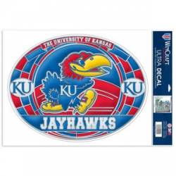 University Of Kansas Jayhawks - Stained Glass 11x17 Ultra Decal