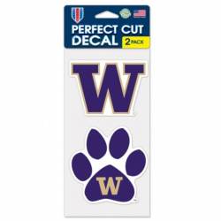 University Of Washington Huskies - Set of Two 4x4 Die Cut Decals