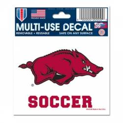 University Of Arkansas Razorbacks Soccer - 3x4 Ultra Decal