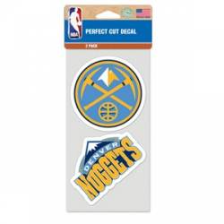 Denver Nuggets Retro Logo - Set of Two 4x4 Die Cut Decals