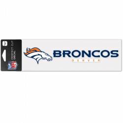 Denver Broncos Wordmark Logo - 3x10 Die Cut Decal