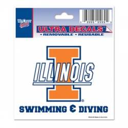 University Of Illinois Fighting Illini Swimming & Diving - 3x4 Ultra Decal