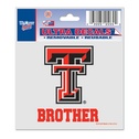 Texas Tech University Red Raiders Brother - 3x4 Ultra Decal