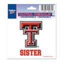 Texas Tech University Red Raiders Sister - 3x4 Ultra Decal