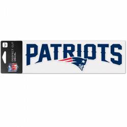 New England Patriots Wordmark Logo - 3x10 Die Cut Decal
