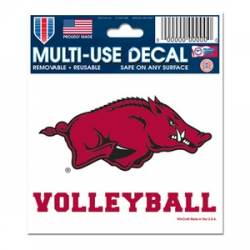 University Of Arkansas Razorbacks Volleyball - 3x4 Ultra Decal