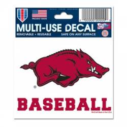 University Of Arkansas Razorbacks Baseball - 3x4 Ultra Decal