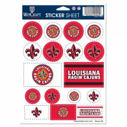 University Of Louisiana-Lafayette Ragin Cajuns - 5x7 Sticker Sheet
