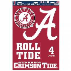University of Alabama Crimson Tide - Set of 4 Ultra Decals