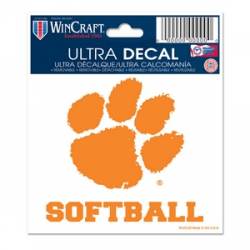 Clemson University Tigers Softball - 3x4 Ultra Decal