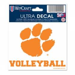 Clemson University Tigers Volleyball - 3x4 Ultra Decal