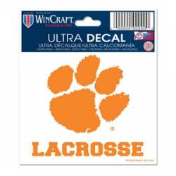 Clemson University Tigers Lacrosse - 3x4 Ultra Decal