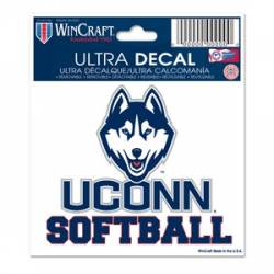 University Of Connecticut UCONN Huskies Softball - 3x4 Ultra Decal