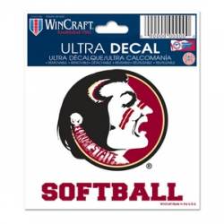 Florida State University Seminoles Softball - 3x4 Ultra Decal