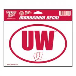 University Of Wisconsin Badgers - Oval Monogram Decal