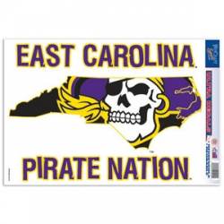 East Carolina University Pirates Pirate Nation - 11x17 Ultra Decal