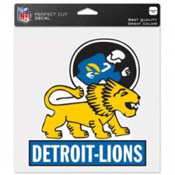 Detroit Lions Retro Logo - 8x8 Full Color Die Cut Decal