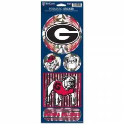 University Of Georgia Bulldogs - Set Of 5 Prismatic Sticker Sheet