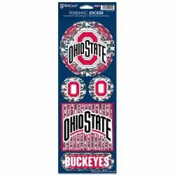 Ohio State University Buckeyes - Set Of 5 Prismatic Sticker Sheet