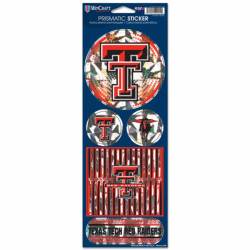 Texas Tech University Red Raiders - Set Of 5 Prismatic Sticker Sheet