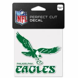 Philadelphia Eagles Retro Script Logo - 4x4 Die Cut Decal