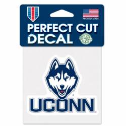 University Of Connecticut UCONN Huskies Script Logo - 4x4 Die Cut Decal