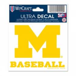 University Of Michigan Wolverines Baseball - 3x4 Ultra Decal