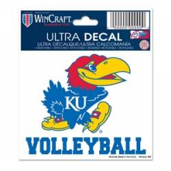 University Of Kansas Jayhawks Volleyball - 3x4 Ultra Decal