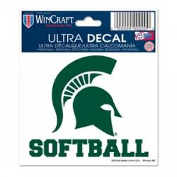 Michigan State University Spartans Softball - 3x4 Ultra Decal