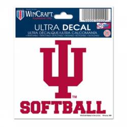 Indiana University Hoosiers Softball - 3x4 Ultra Decal