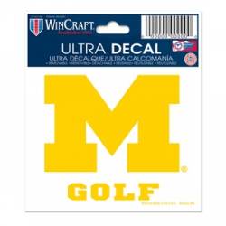 University Of Michigan Wolverines Golf - 3x4 Ultra Decal