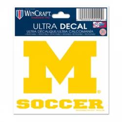 University Of Michigan Wolverines Soccer - 3x4 Ultra Decal
