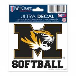 University Of Missouri Tigers Softball - 3x4 Ultra Decal