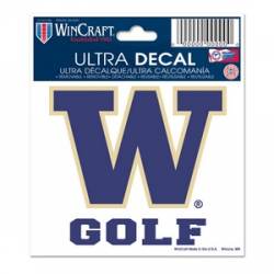 University Of Washington Huskies Golf - 3x4 Ultra Decal