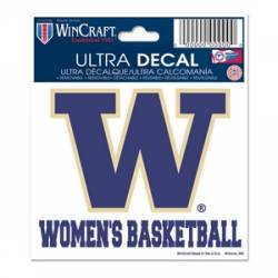 University Of Washington Huskies Women's Basketball - 3x4 Ultra Decal