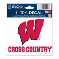 University Of Wisconsin Badgers Cross Country - 3x4 Ultra Decal